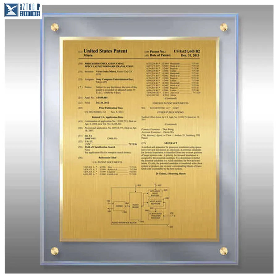 Layout 1 | Patent Front Page - floating plaque design