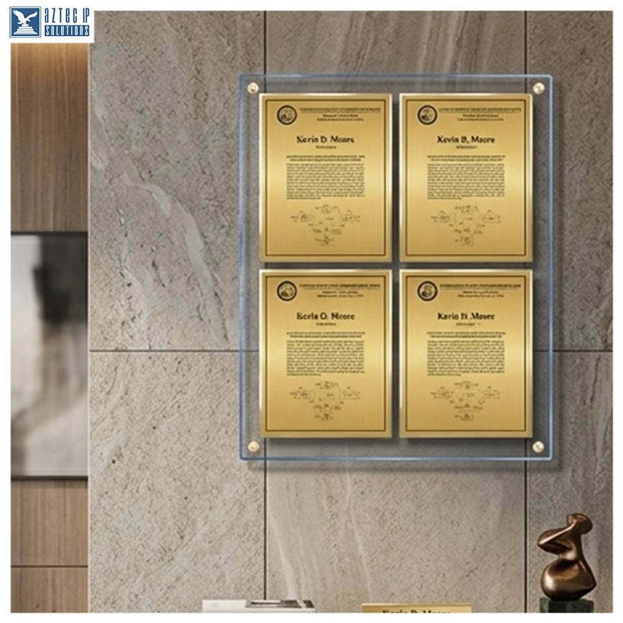 Patent wall display