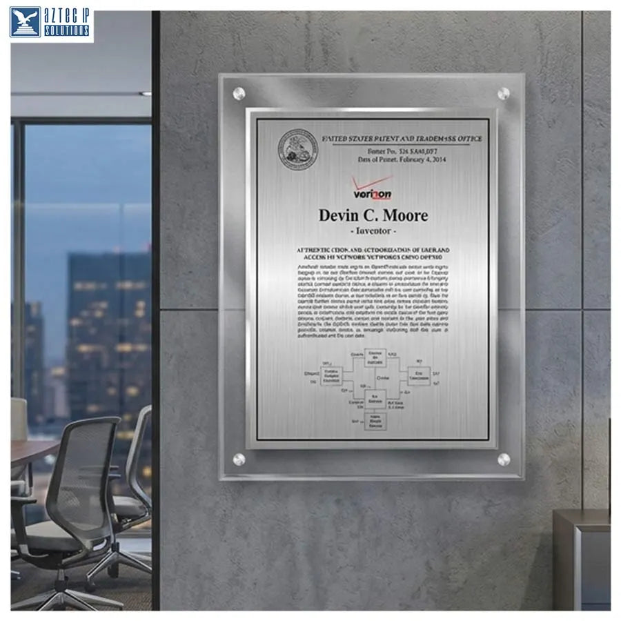 Office décor patent wall