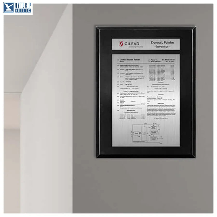 Black gloss patent plaque