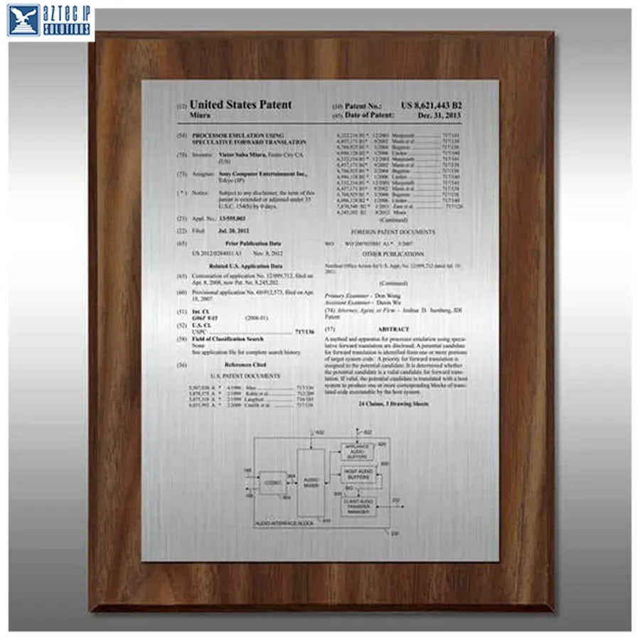 inventor award plaque