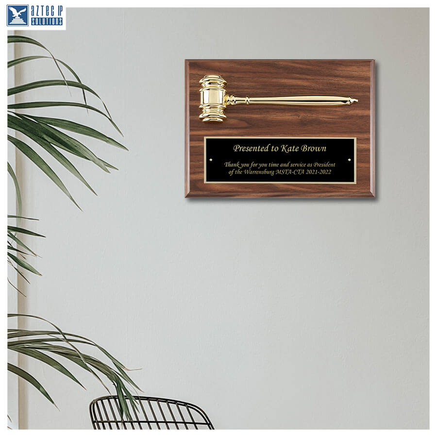 Gold Gavel Plaque