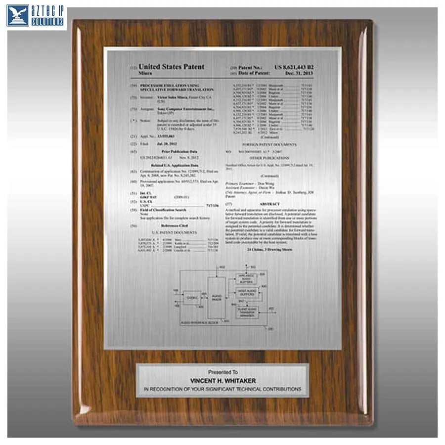 Layout 1 | Patent Front Page - Patent award plaque