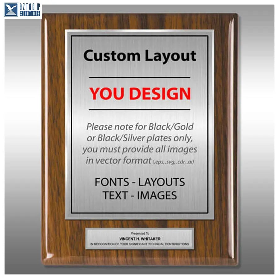 Layout 5 | Custom Layout - Customizable presentation plaque
