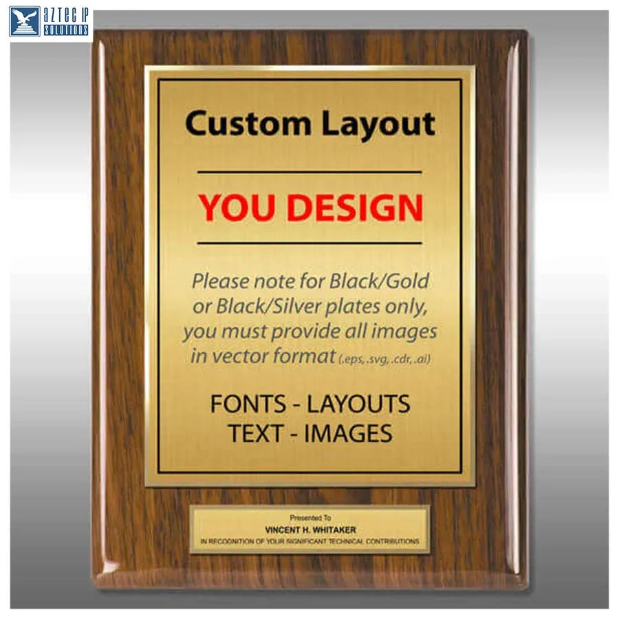 Layout 5 | Custom Layout - Customizable presentation plaque