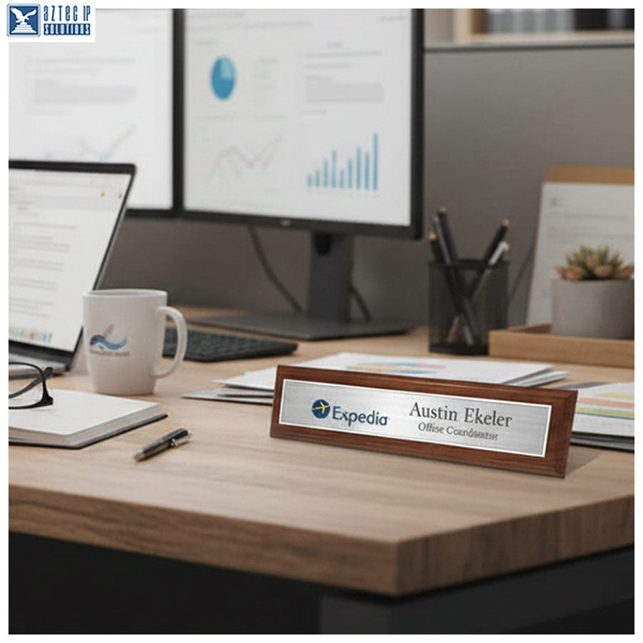 Personalized desk name plate