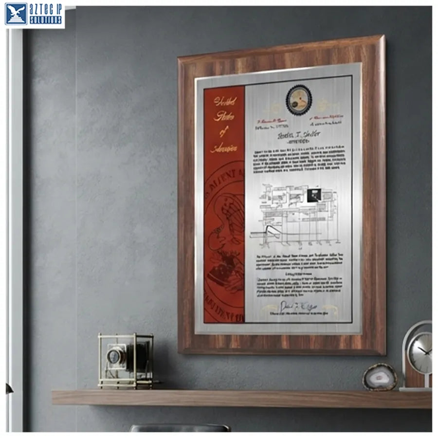 patent certificate display