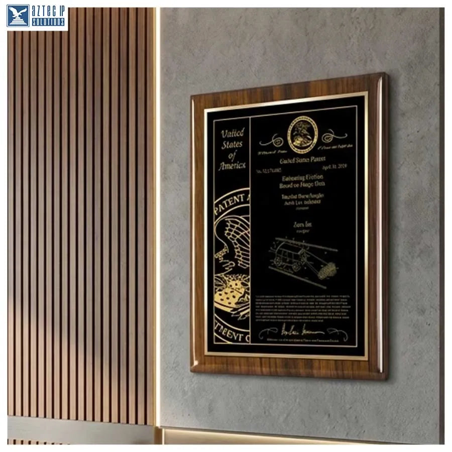Walnut piano finish plaque
