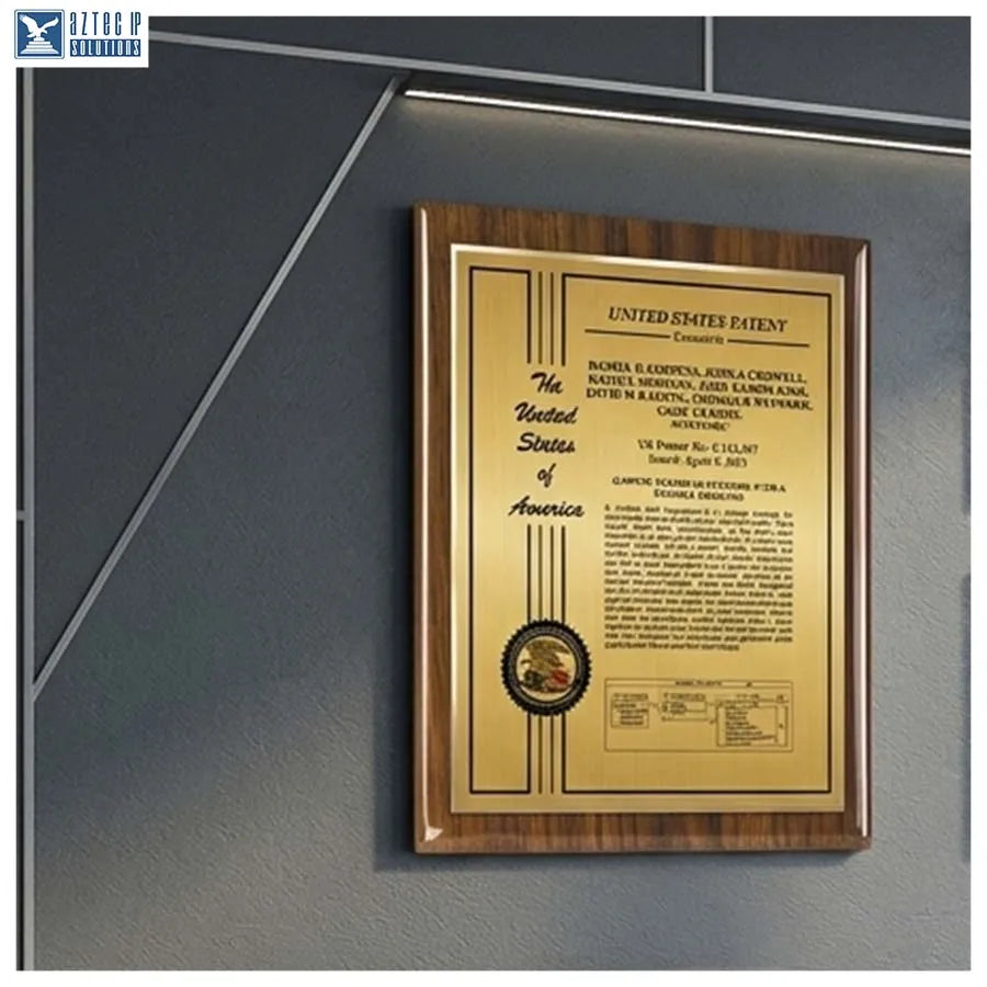 Patent presentation plaque