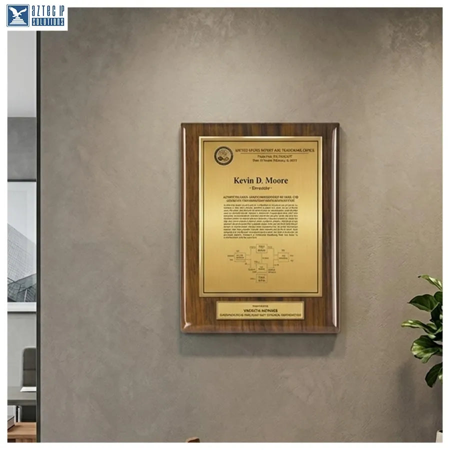 Patent award plaque
