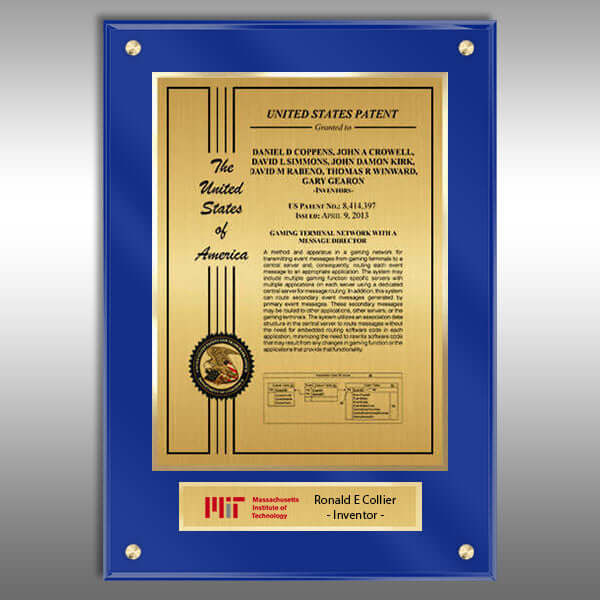 BluL-EZ15P Certificate Patent Gold