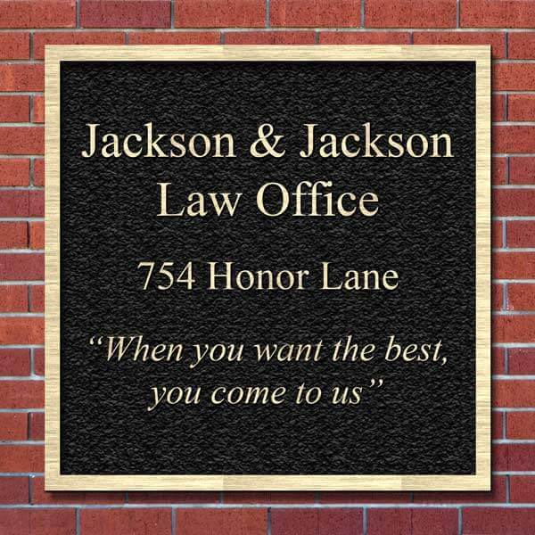 Jackson & Jack Bronze Plaque