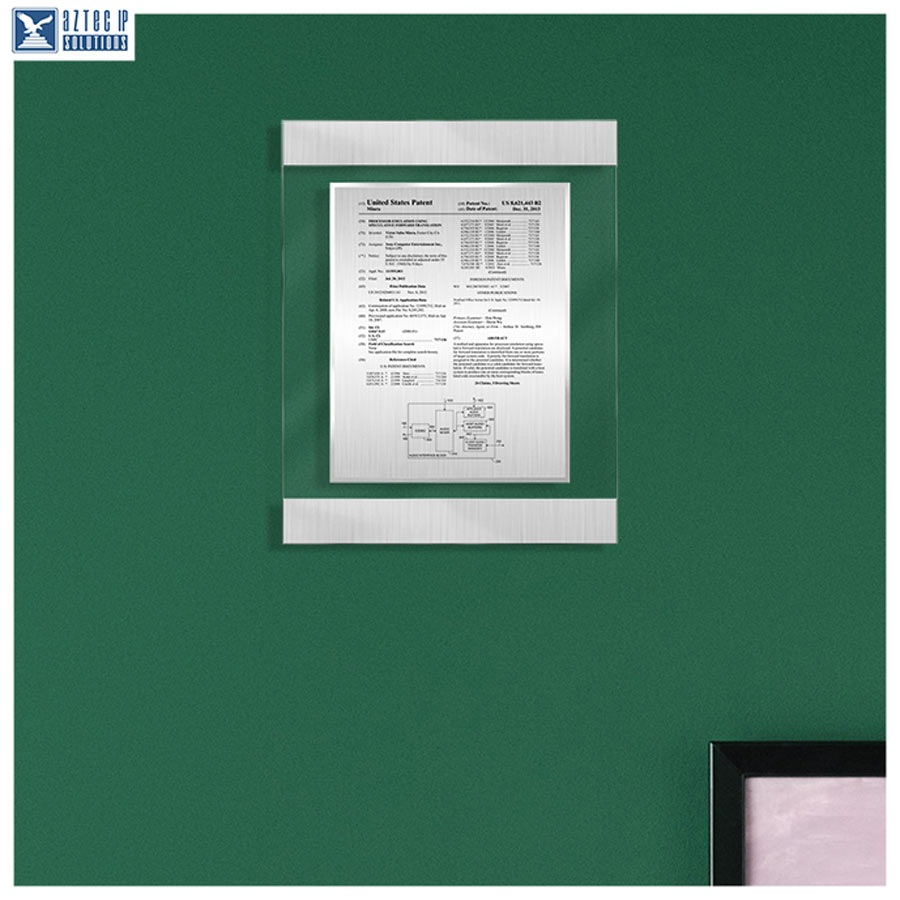 Patent Plaque - Dual Band AirLucite® Clear DB-AJ-EZ14 wall