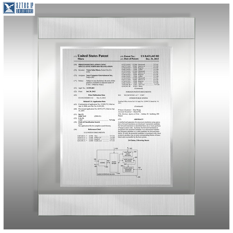 Patent Plaque DB-AJ-EZ14