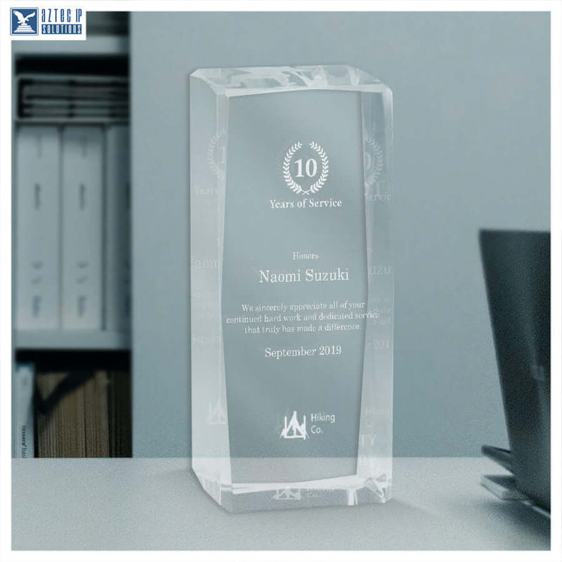 Desk Award - Rectangular Prism 4 1/2 inch CR-RP42