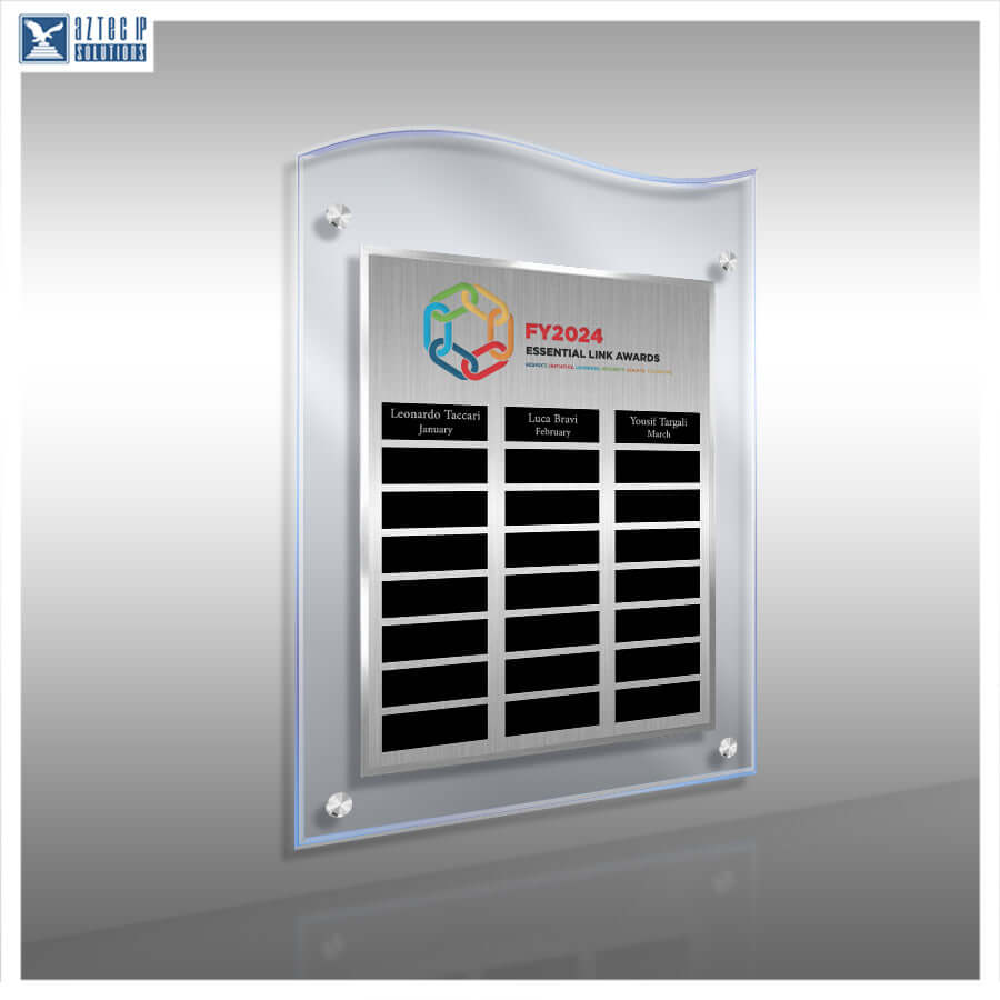 Perpetual Plaque - WaveTop IceLucite® PP-WT-ICE24 | 24 Plates