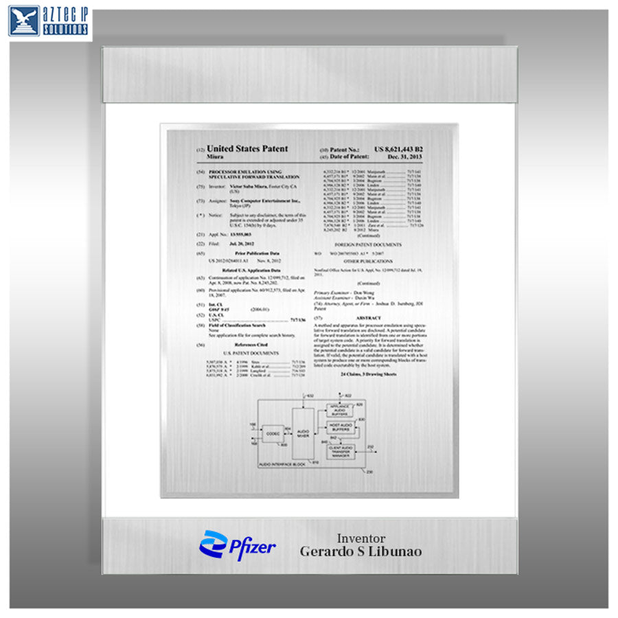 Patent Plaque - Dual Band color logo