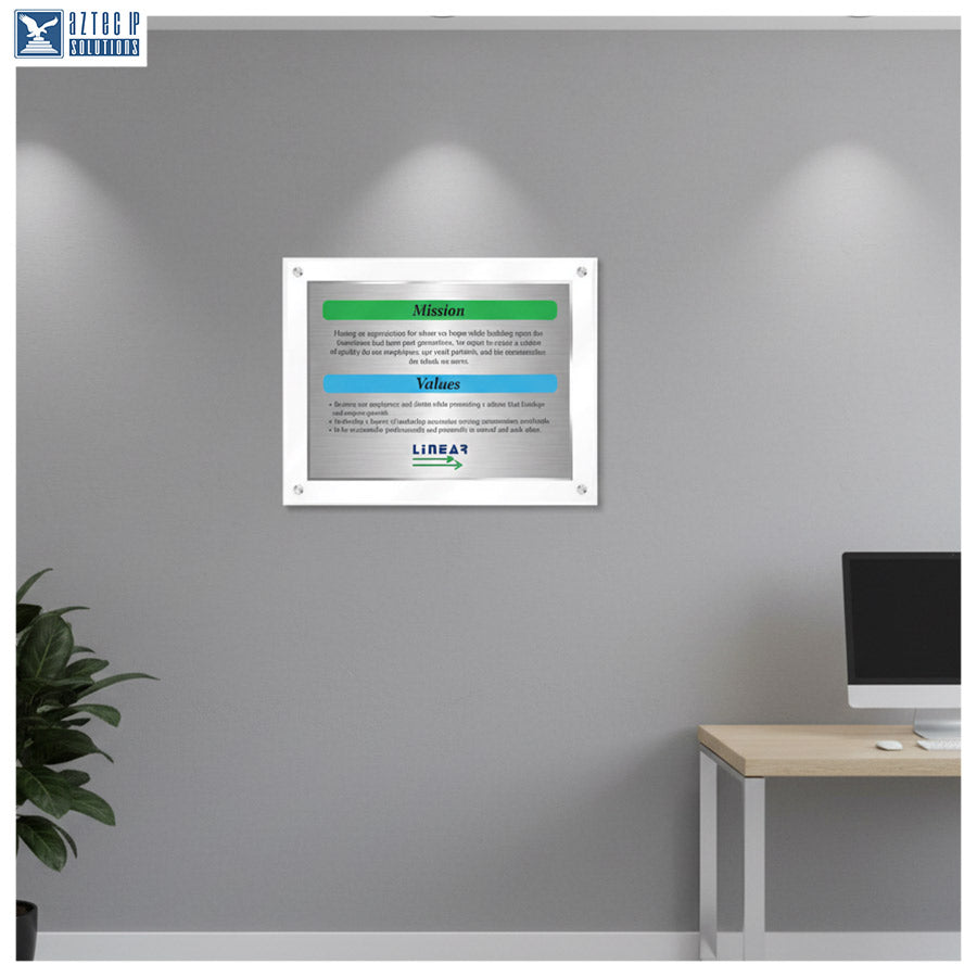Mission Statement Plaque - WhiteLucite® Wht-MS912