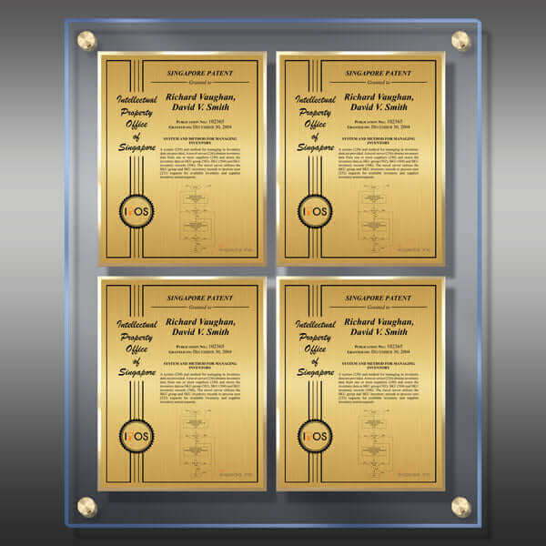 Layout 2 | Patent Certificate | Gold