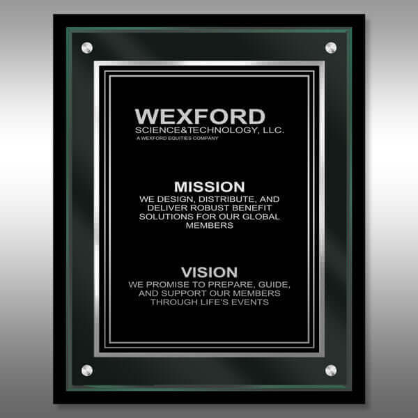 Mission Statement Plaque - TransLucite® JB2-MS15B 