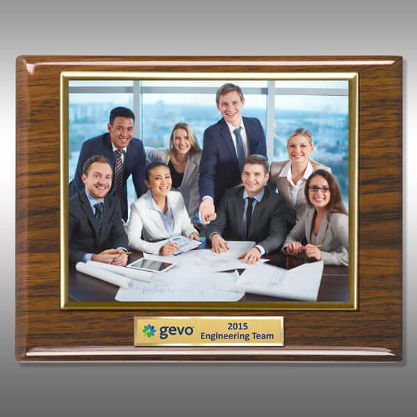 Photo Plaque-Walnut WP-FP13EZG Gold-H